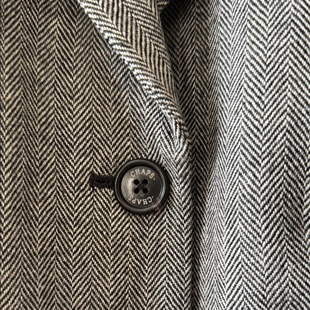 Chaps Gray Tailored Blazer with Notched Lapels - Picture 2 of 5
